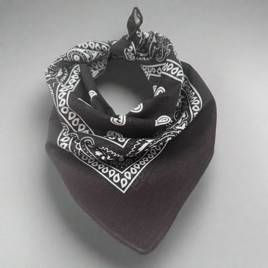 Black Paisley Pattern Bandana