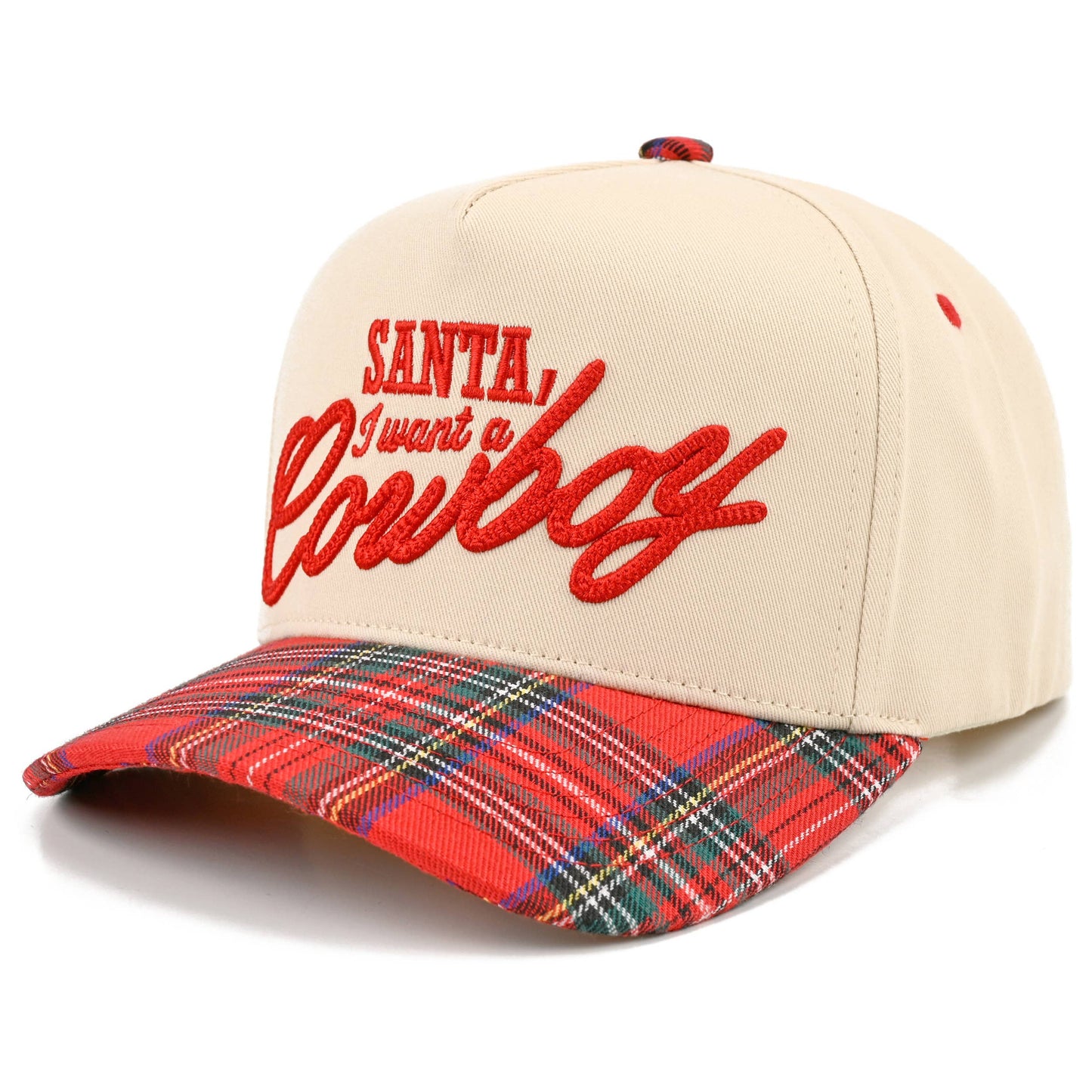 SANTA I WANT A COWBOY - Embroidered Trucker Cap
