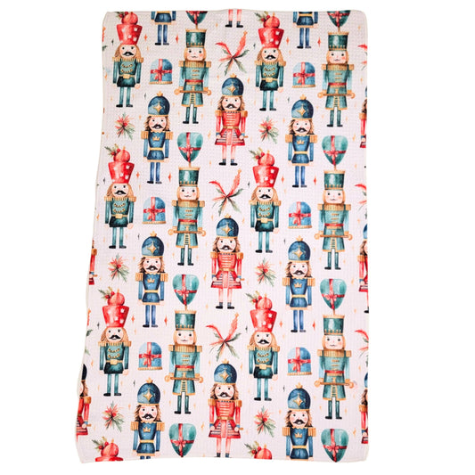 Christmas Nutcracker Christmas Decor Waffle Tea Towels