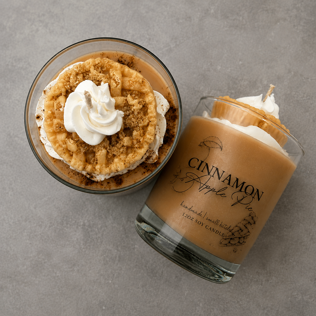 Cinnamon Apple Pie Handmade Soy Candle 12oz