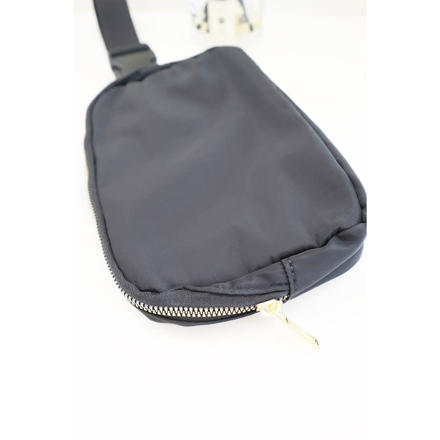 Crossbody Fanny Pack Belt Bag - BLACK