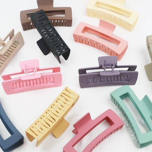 Matte Jumbo Hair Clip: MIX COLOR