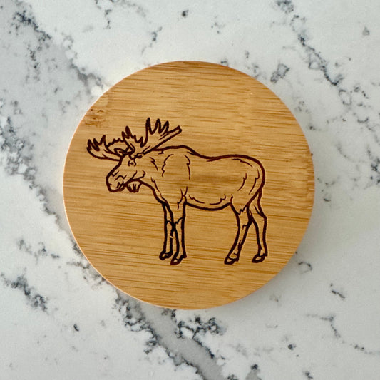 Moose - Bamboo Circle Coaster