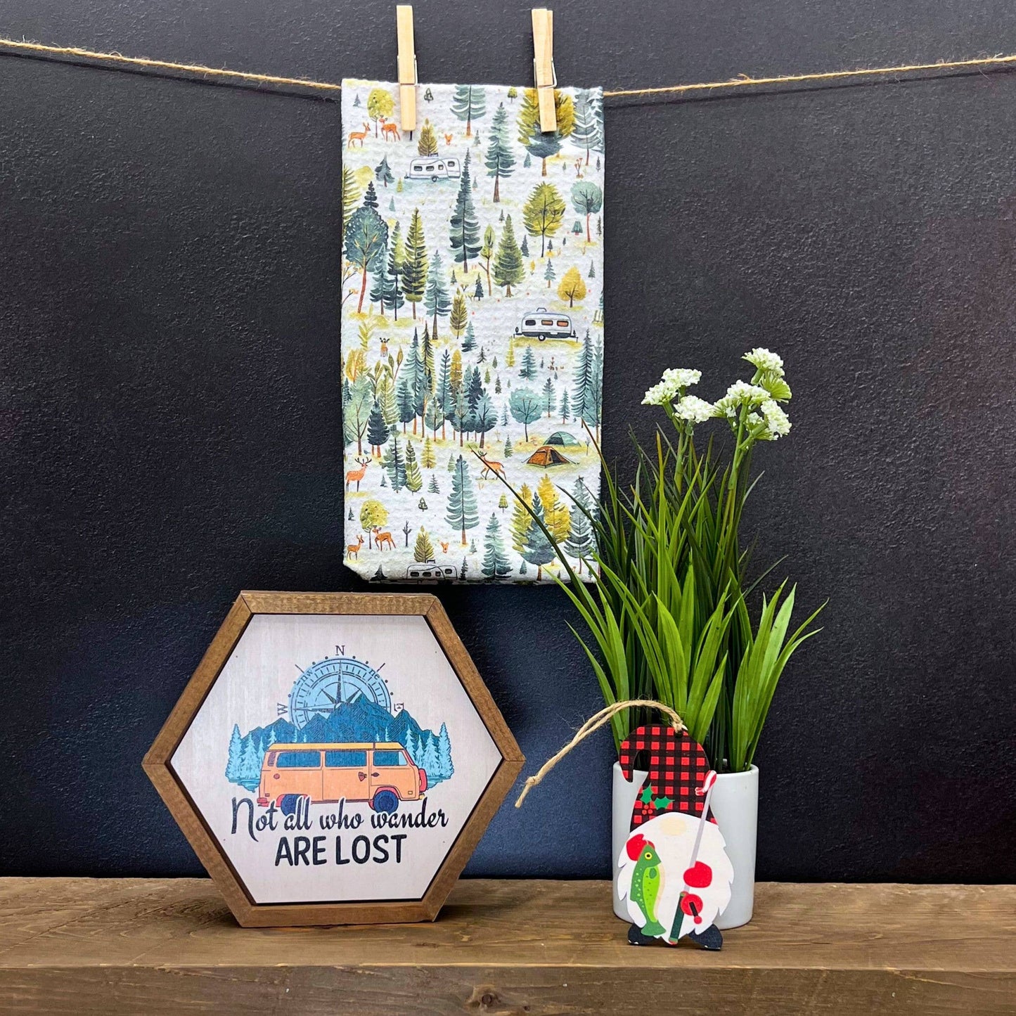 Summer Camping Trip Kitchen Tea Towel - Fathers Day