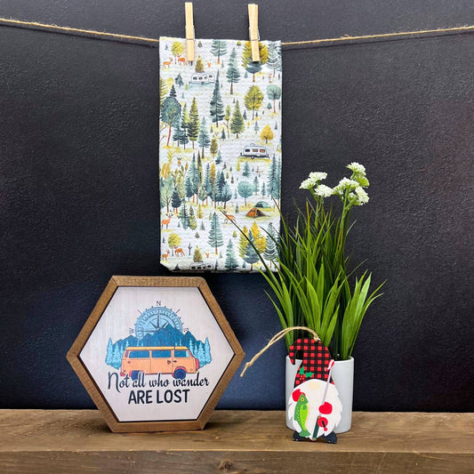 Summer Camping Trip Kitchen Tea Towel - Fathers Day