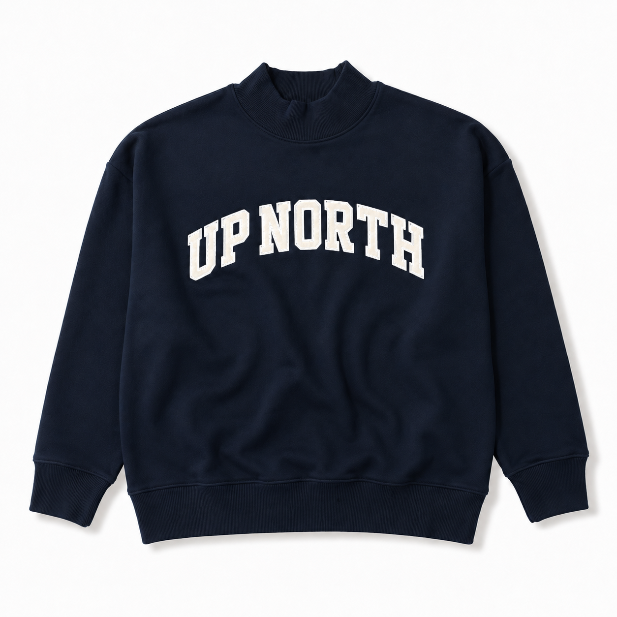 Up North Mock Neck Crew - Navy