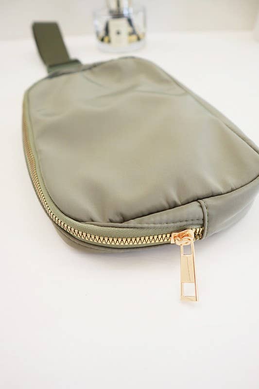 Crossbody Fanny Pack Belt Bag - OLIVE