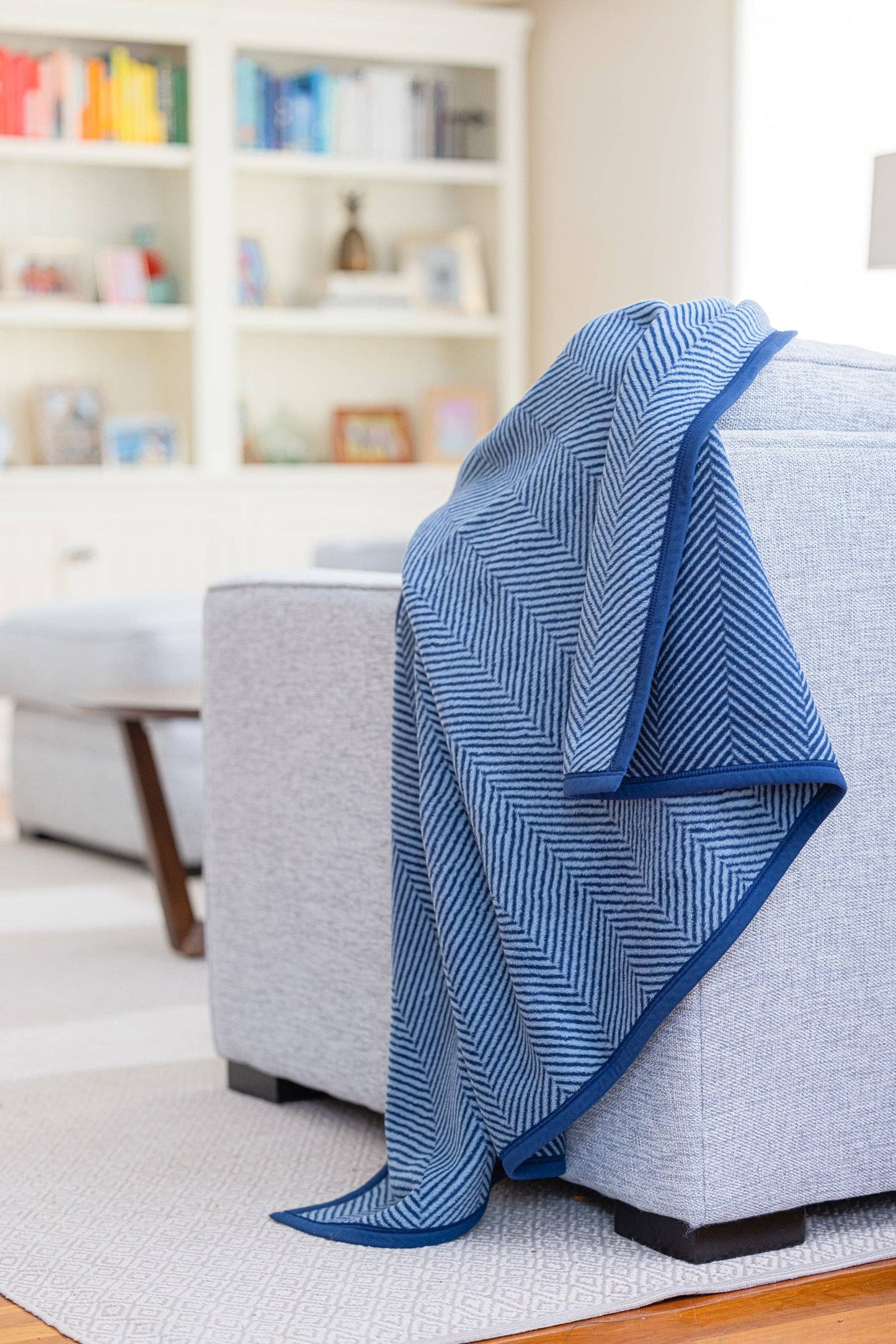 Harborview Herringbone Navy - ChappyWrap Blanket