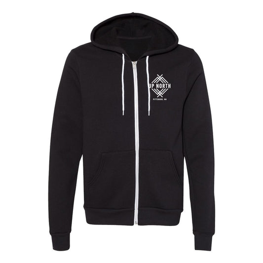 Up North Logo Full Zip Hoodie - Black