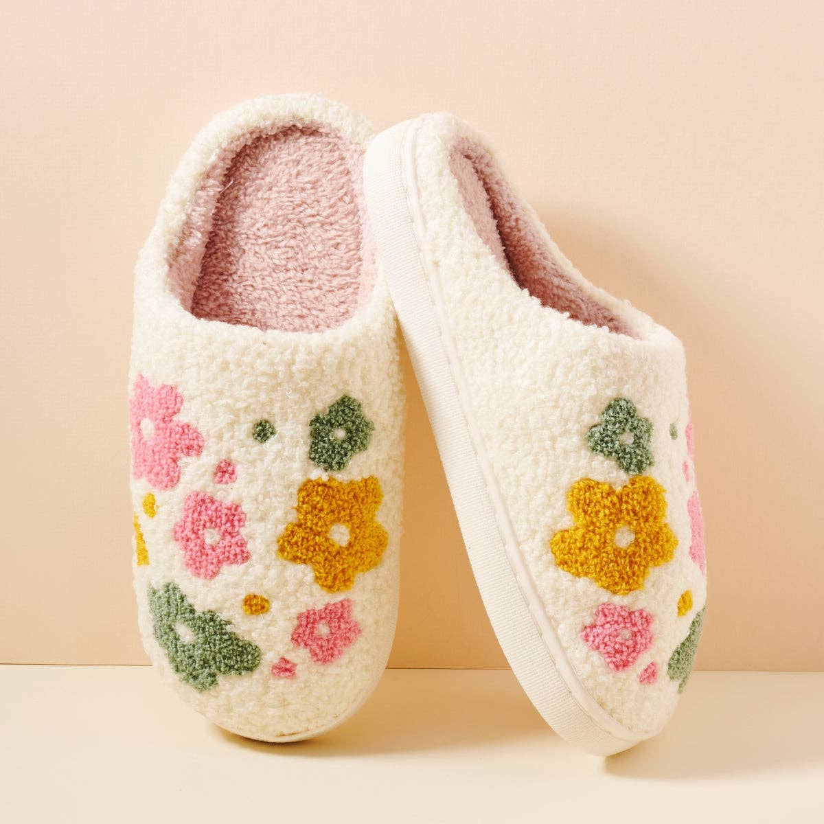 Flower Fuzzy Fleece Soft Slipper