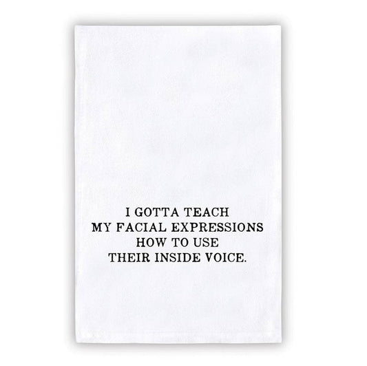 Face to Face Thirsty Boy Towel - Facial Expressions