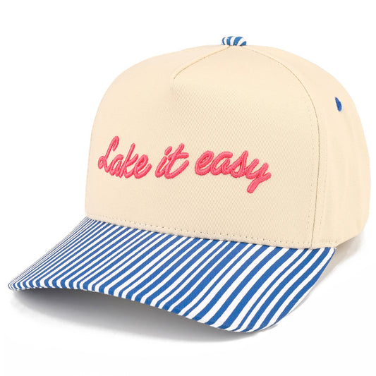 LAKE IT EASY - Embroidered Two Tone Trucker Hat