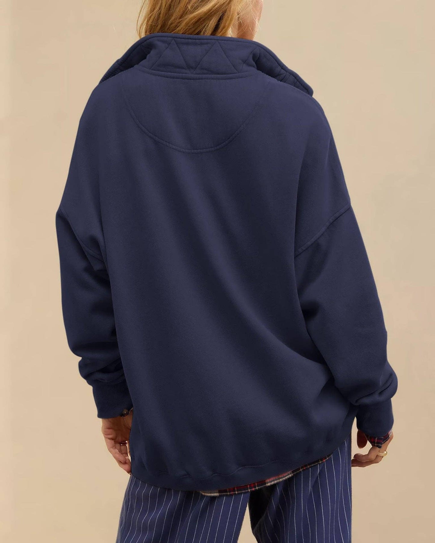 Oversized Snap Collar Fleece