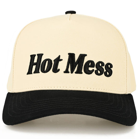 HOT MESS - Embroidered Two Tone Trucker Hat