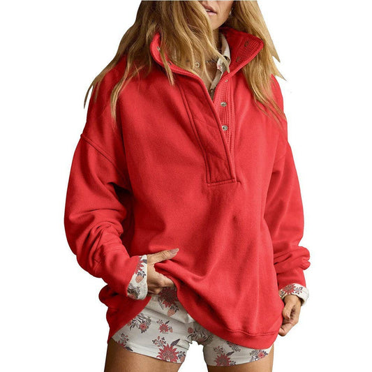 Oversized Snap Collar Fleece