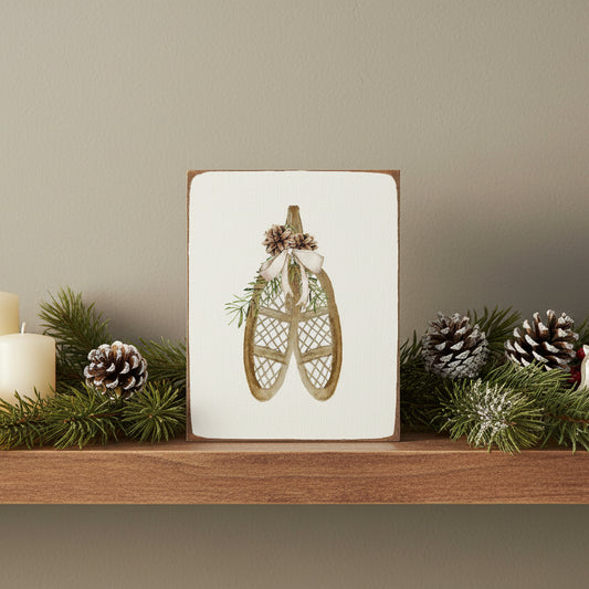 Snowshoes Block Sign