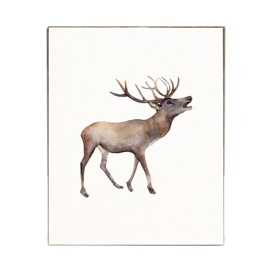 Watercolor Deer Block Sign
