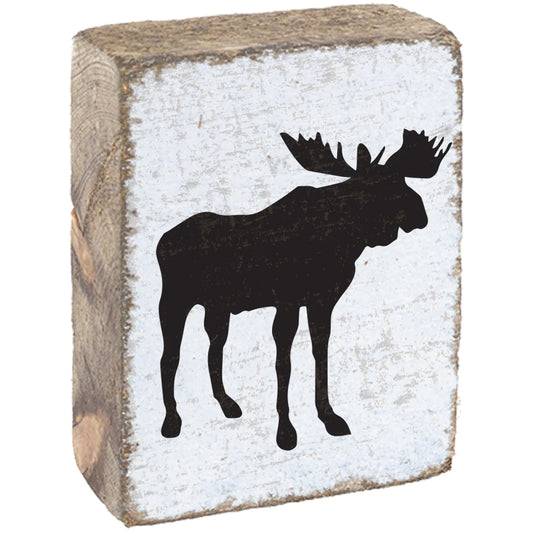 Moose Wooden Block Sign