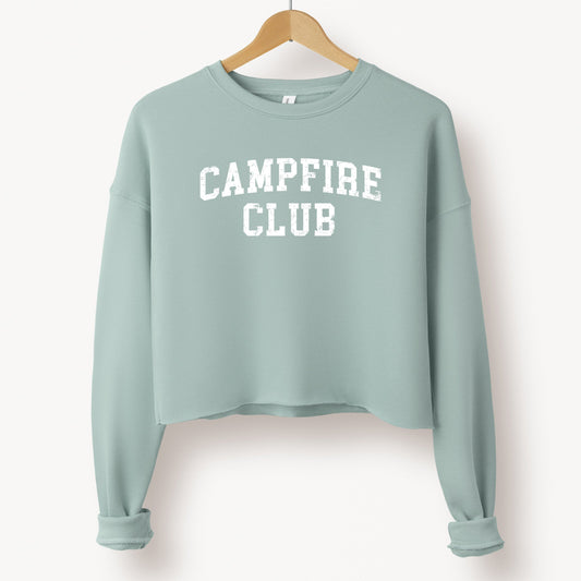 Campfire Club - Mint Ultra Soft Fleece Cropped Crew