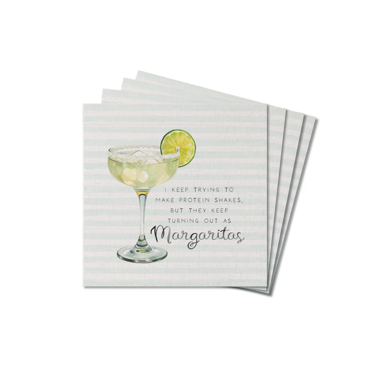 Protein Shake Margarita - Wood Coaster