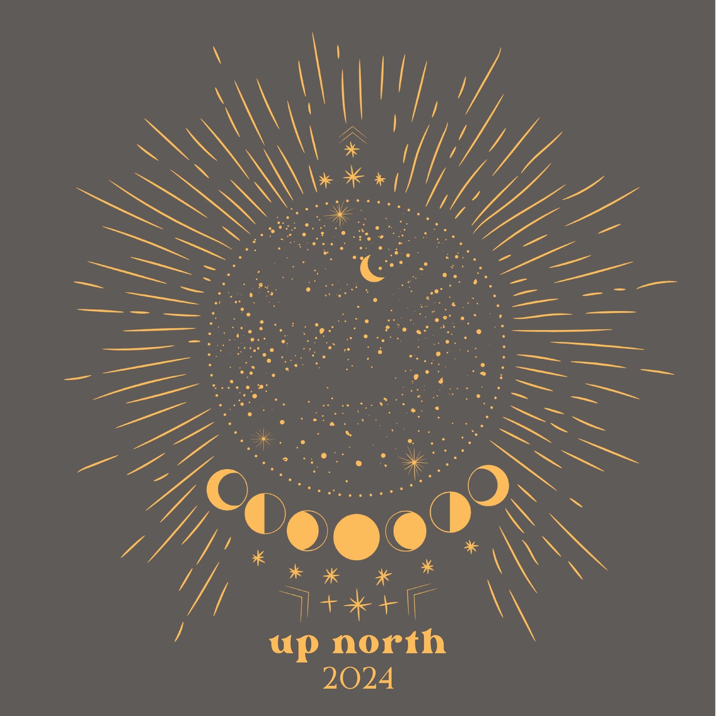Total Solar Eclipse - Golden Moon Phases Graphic Tee