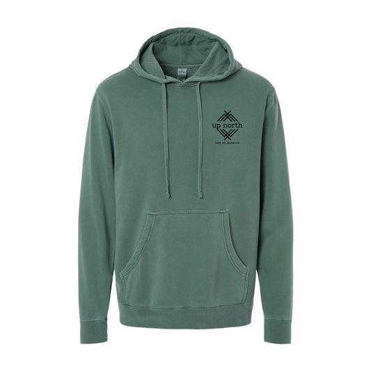 Lost on Purpose - Pigment Dyed Hoodie - Washed Green