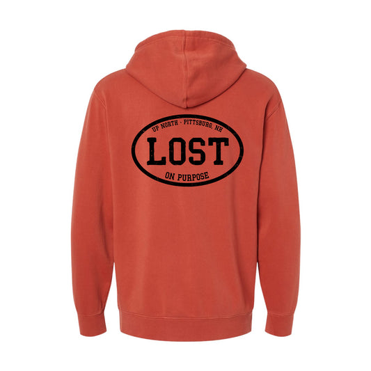 Lost on Purpose - Pigment Dyed Hoodie - Washed Amber