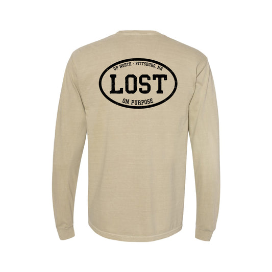 Lost on Purpose LS Tee - Washed Khaki