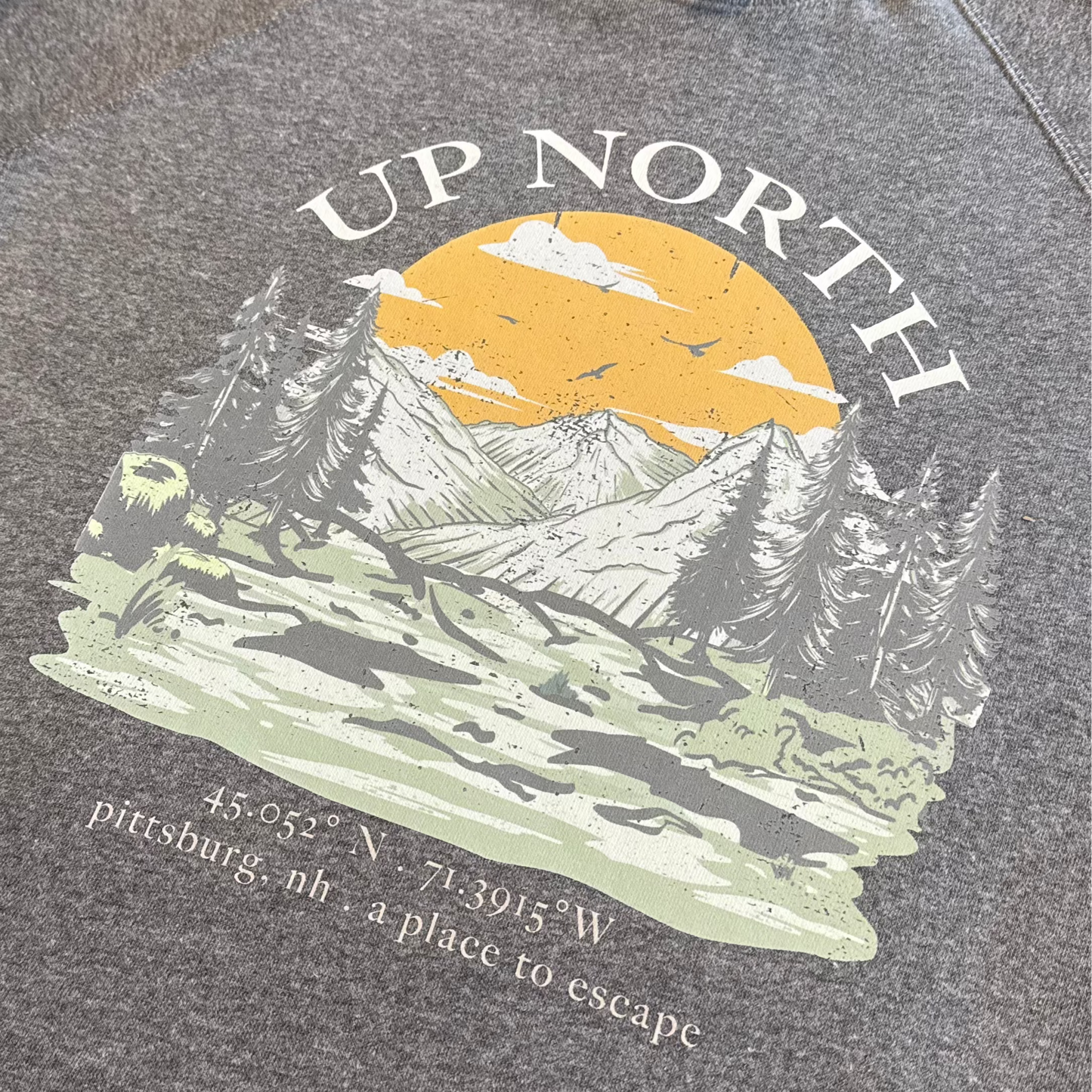 Up North Vintage Landscape Crew - Grey Heather