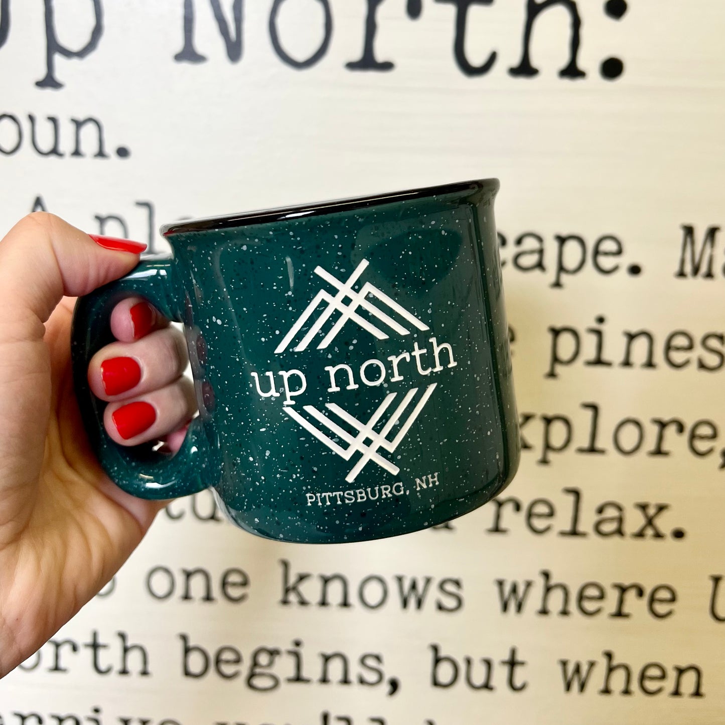 15 oz. Forest Green Ceramic Campfire Mug