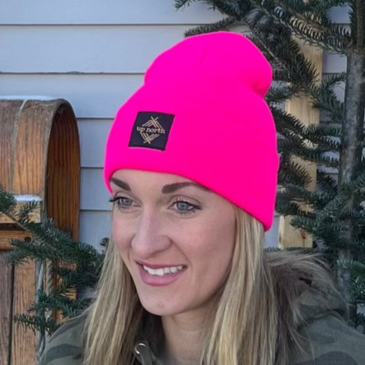 Up North Beanie - Neon Pink