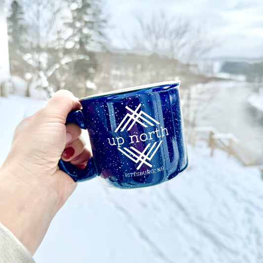 15 oz. Dark Blue Ceramic Campfire Mug