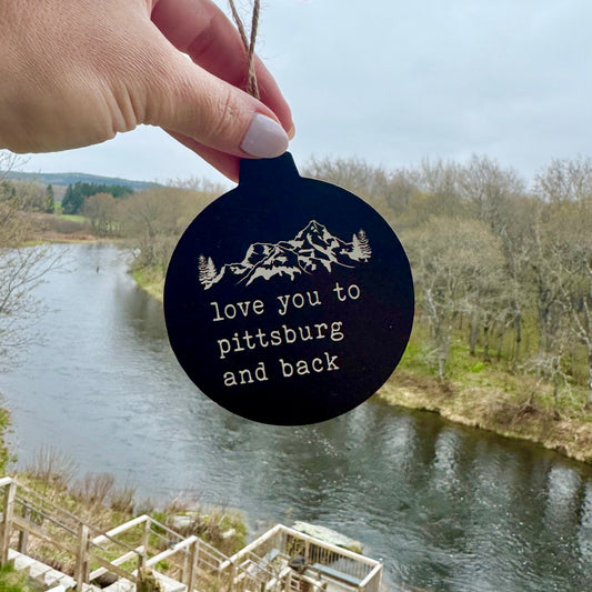 Love you to Pittsburg / Mountains - Ornament