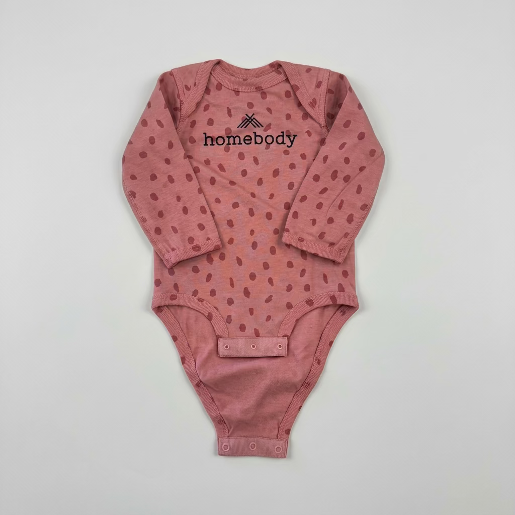 Homebody - Baby Onesie - Mauve Dot