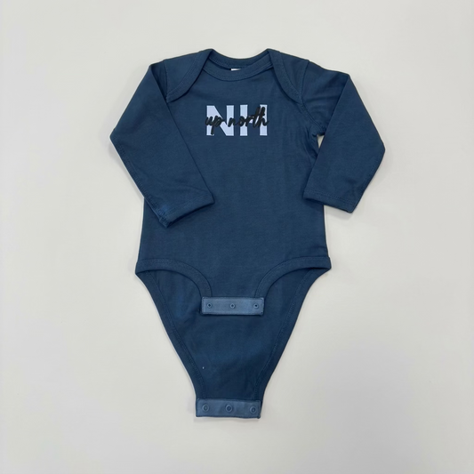 Up North NH Baby Onesie – Navy