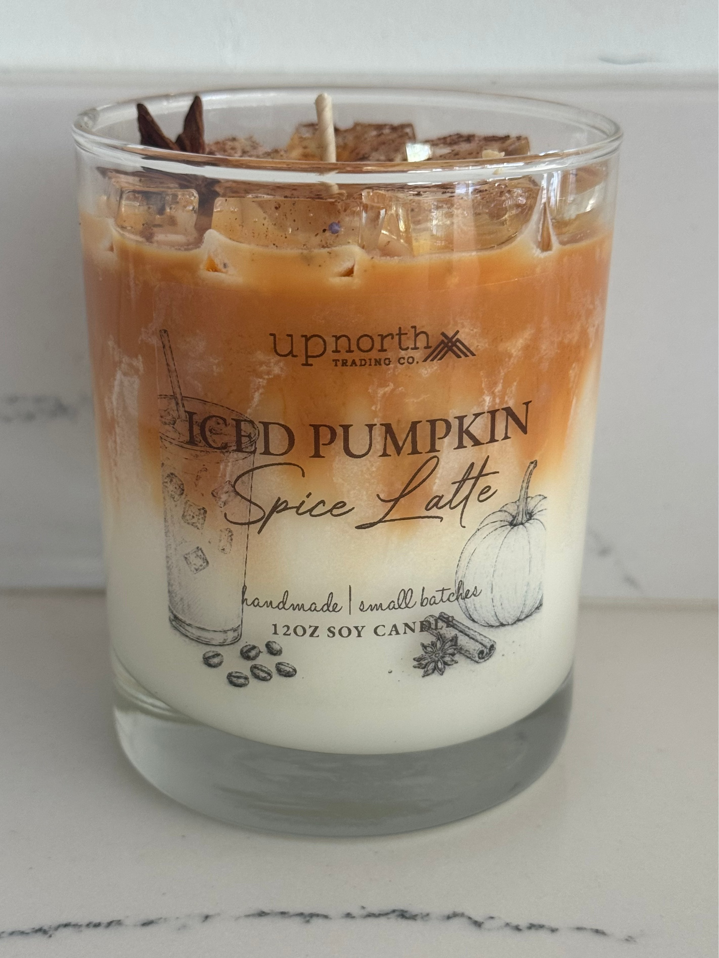 Iced Pumpkin Spice Latte Handmade Soy Candle 12oz
