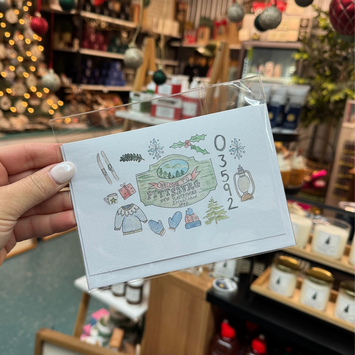 Pittsburg Holiday Icons - Hand Painted Greeting Card