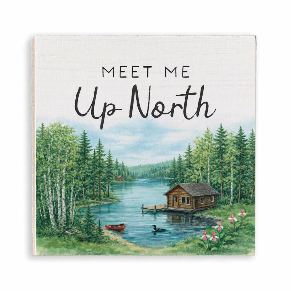 Meet Me Up North - Wood Magnet