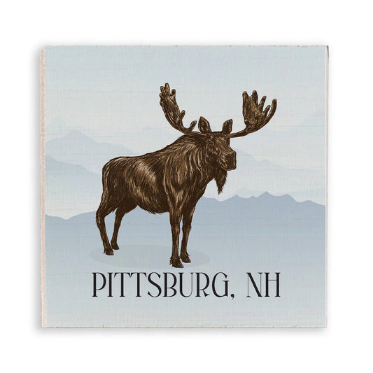 Moose Pittsburg - Wood Magnet
