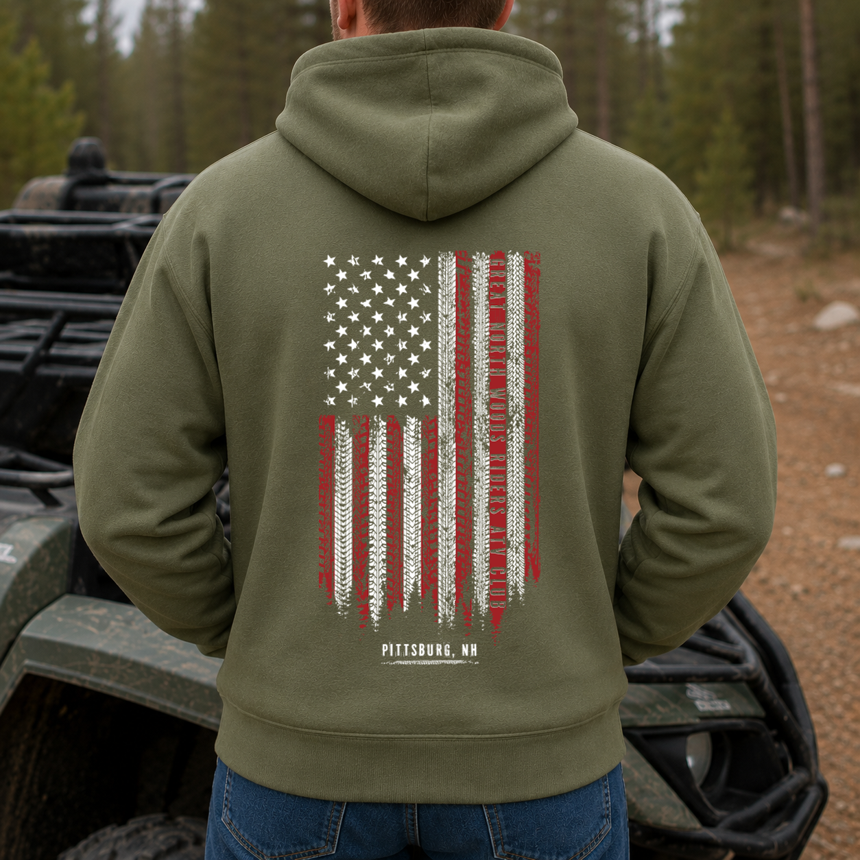 RIDE 4.0 Fundraiser Hoodie - Military Green