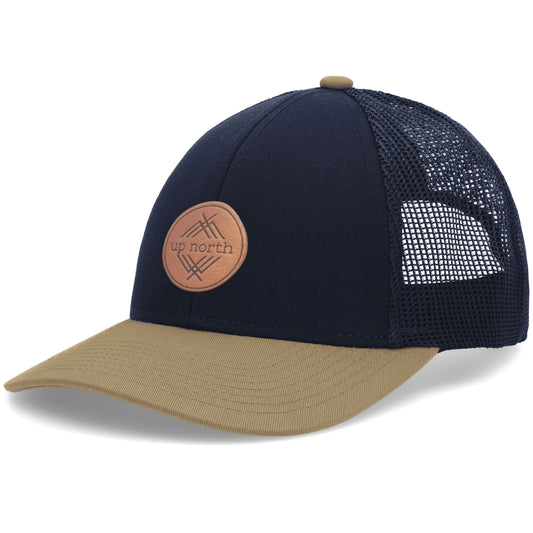 Up North Low Profile Mesh Back Hat - Navy/Buck