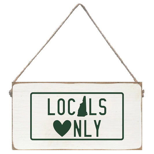 Locals Only Twine Hanging Sign