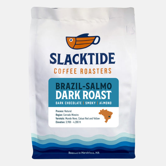 SlackTide Coffee - Brazil Dark Roast (Whole Bean) 12oz bag
