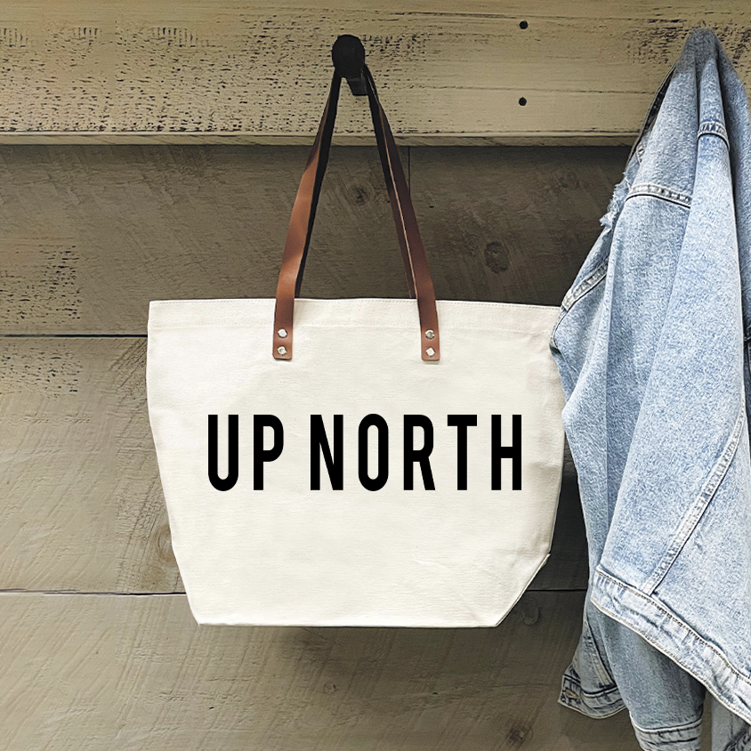 UP NORTH Canvas Tote