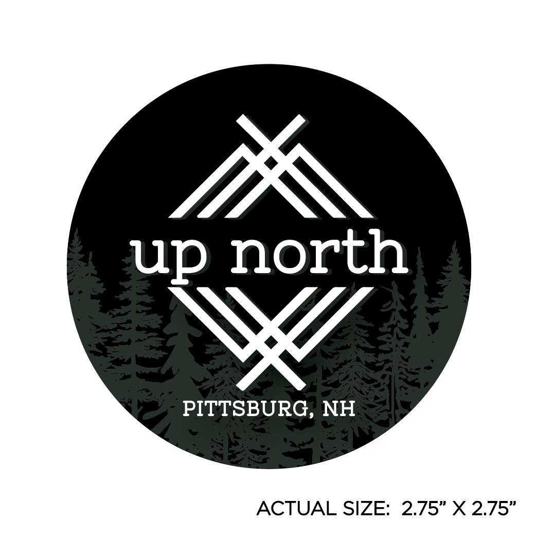 Up North - Black Logo Sticker