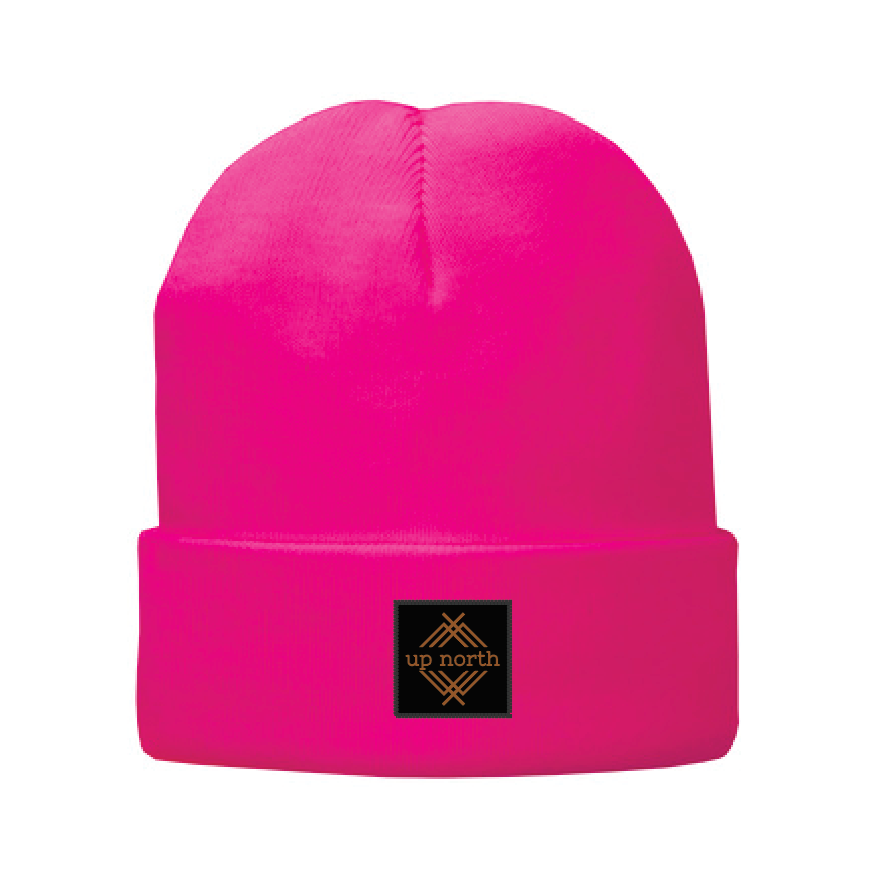 Up North Logo Beanie - Neon Pink