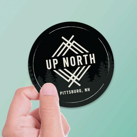 Up North - Permanent Logo Sticker