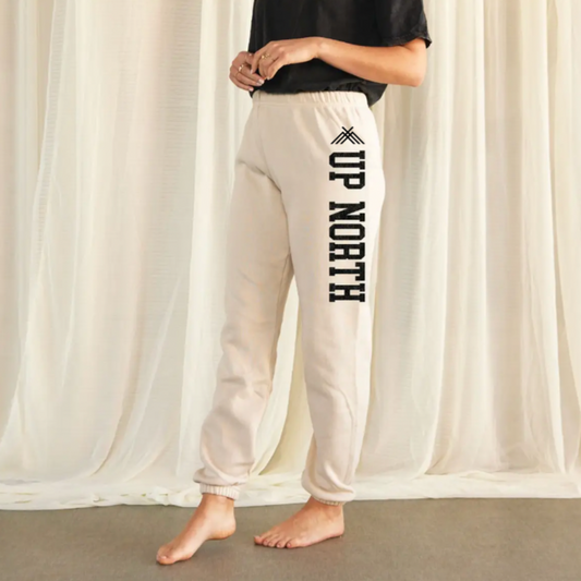 Up North Graphic Sweatpants - Ivory Heather