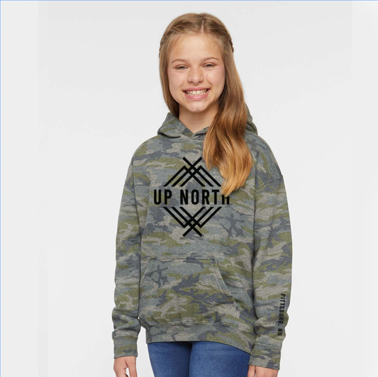 Up North Youth Logo Hoodie - Camo