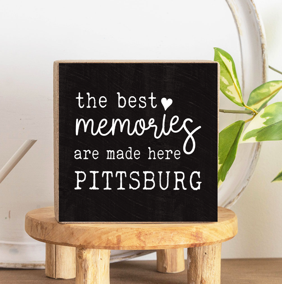 The Best Memories Square Block Sign